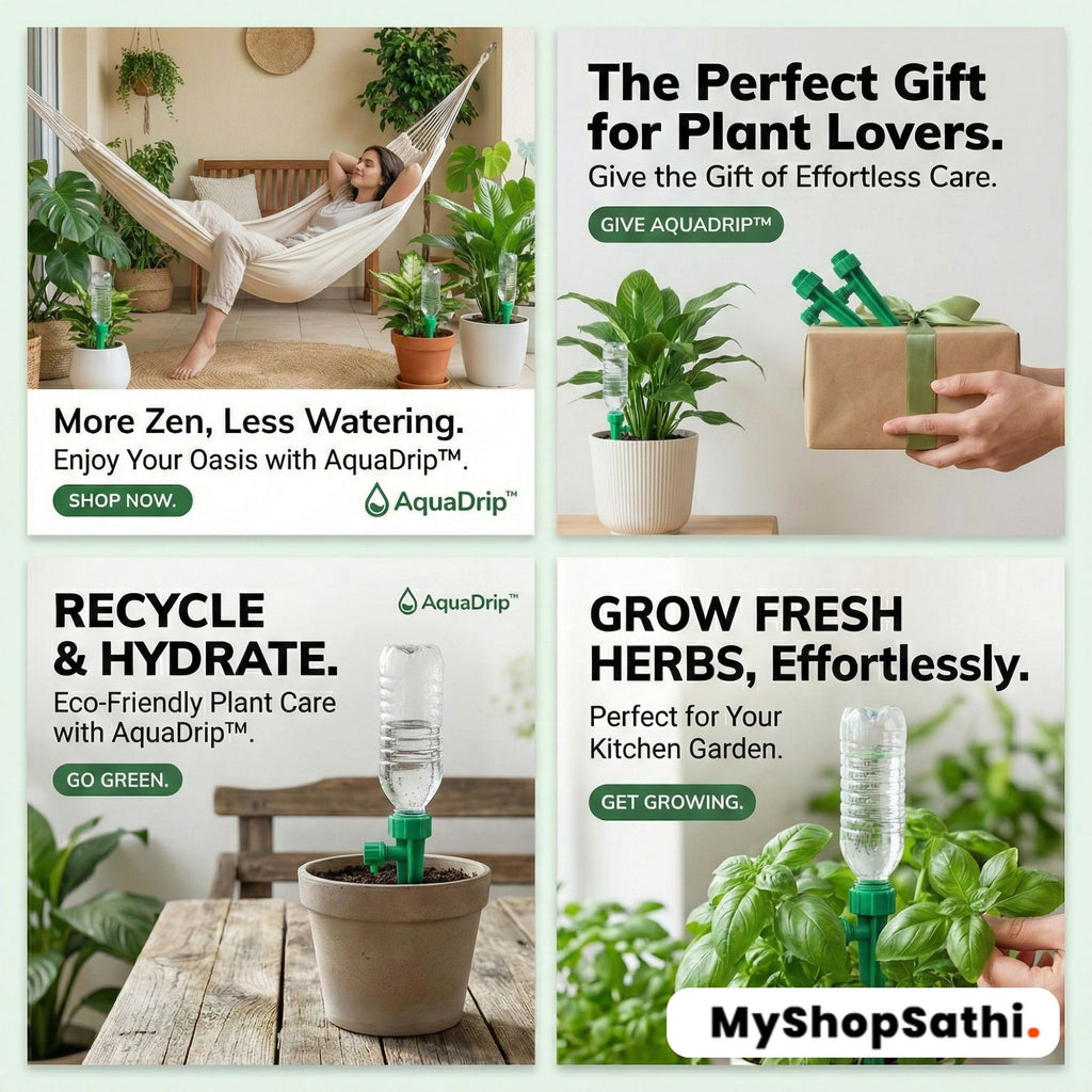 AquaDrip™ Self-Watering Plant Spikes (Adjustable Drip System)