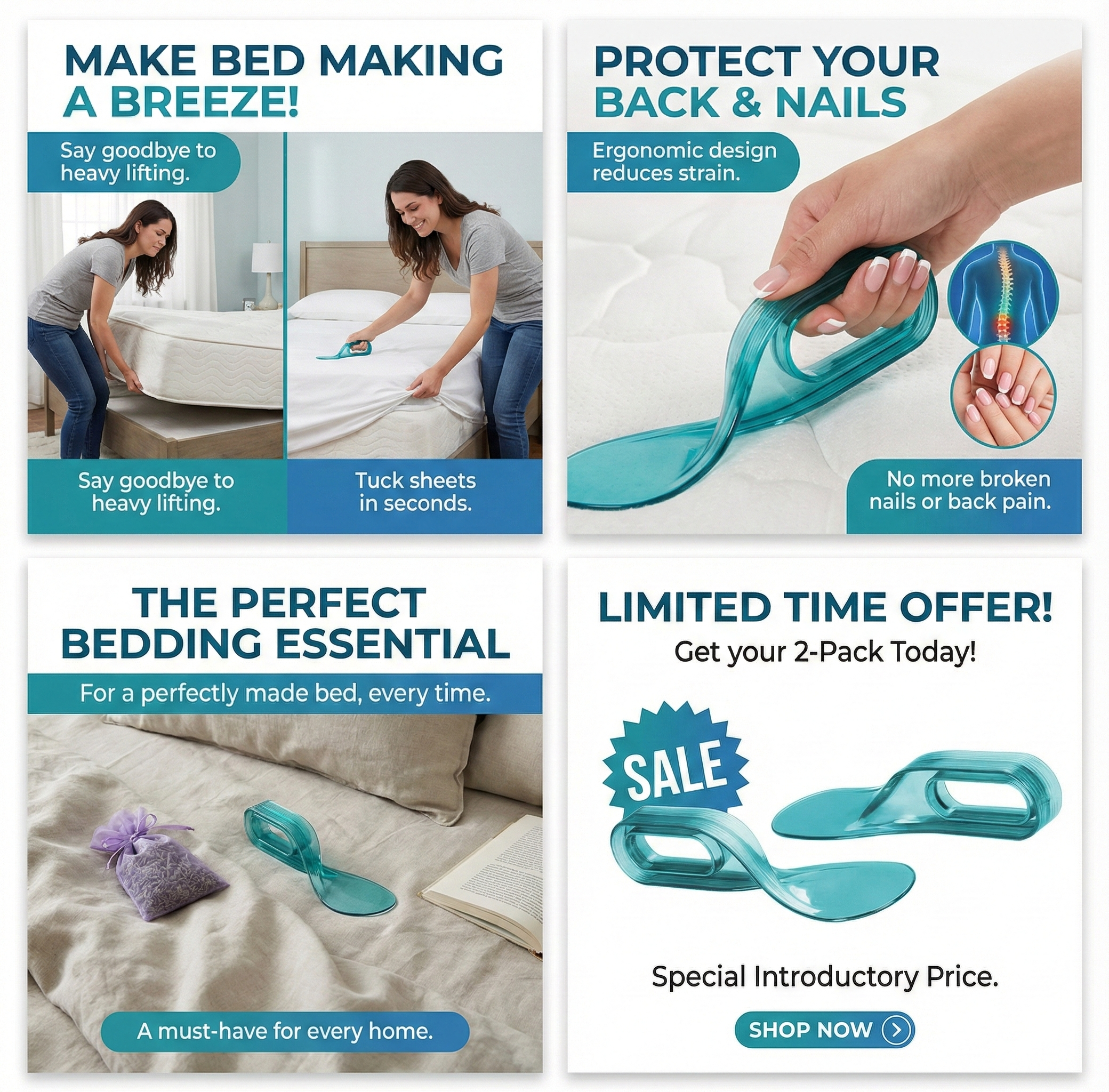 EasyLift™ Mattress Lifter & Bedsheet Tucking Tool